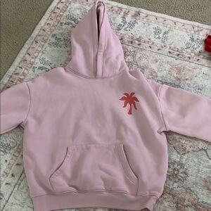 Pink Palm Puff Pink Hoodie